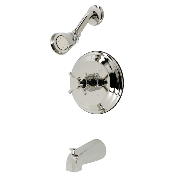 Kingston Brass KB2636DX Pressure Balance Tub and Shower Faucet, Polished Nickel KB2636DX - main